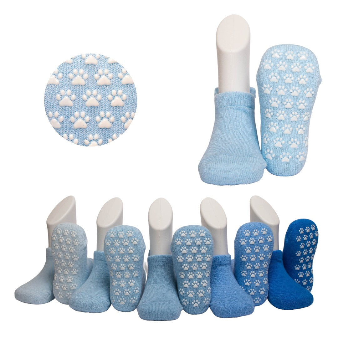 Safe Steps – Non-Slip Soft Cotton Socks for Happy Little Feet (5 & 9 Pack Sets for First Steps & Adventures)