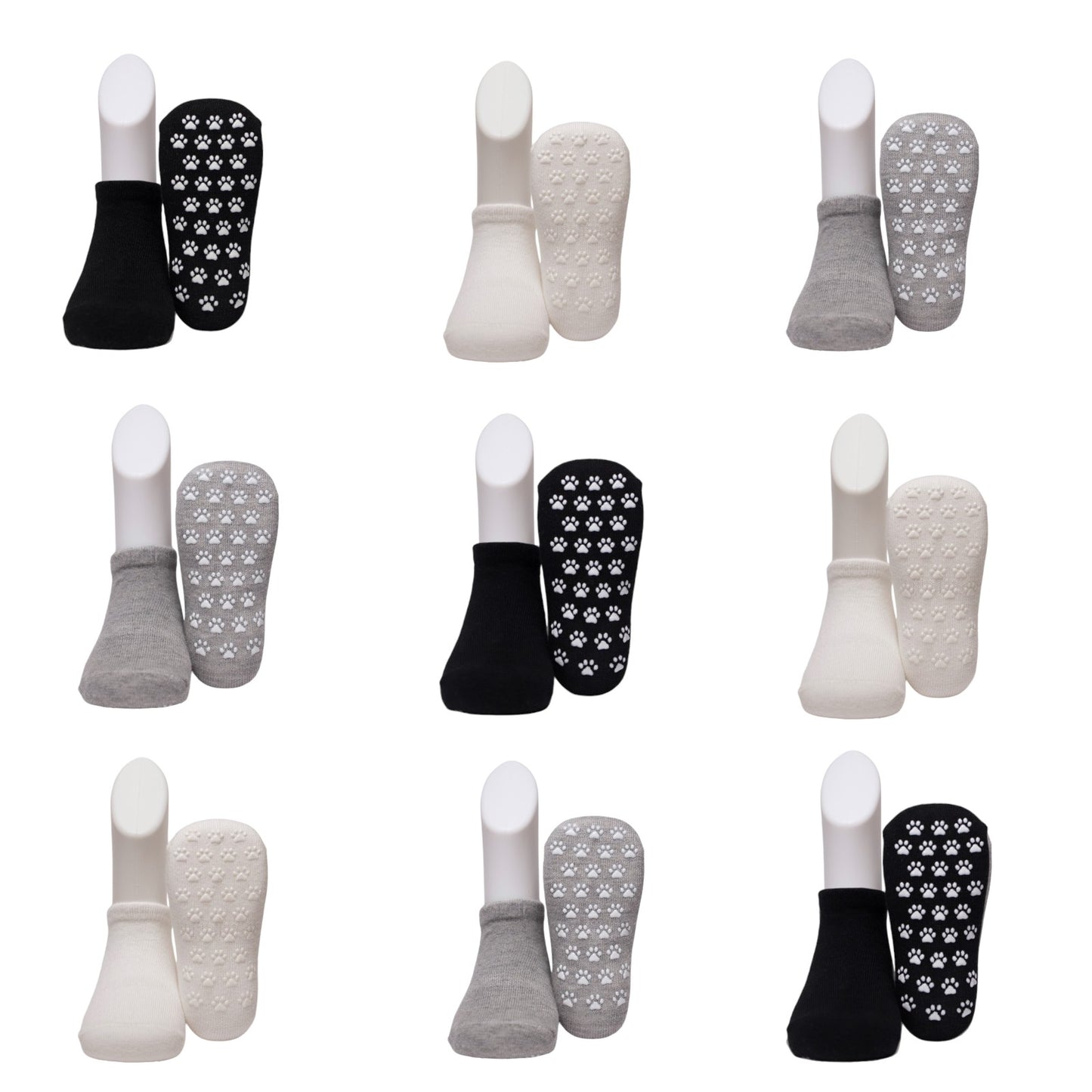 Safe Steps – Non-Slip Soft Cotton Socks for Happy Little Feet (5 & 9 Pack Sets for First Steps & Adventures)