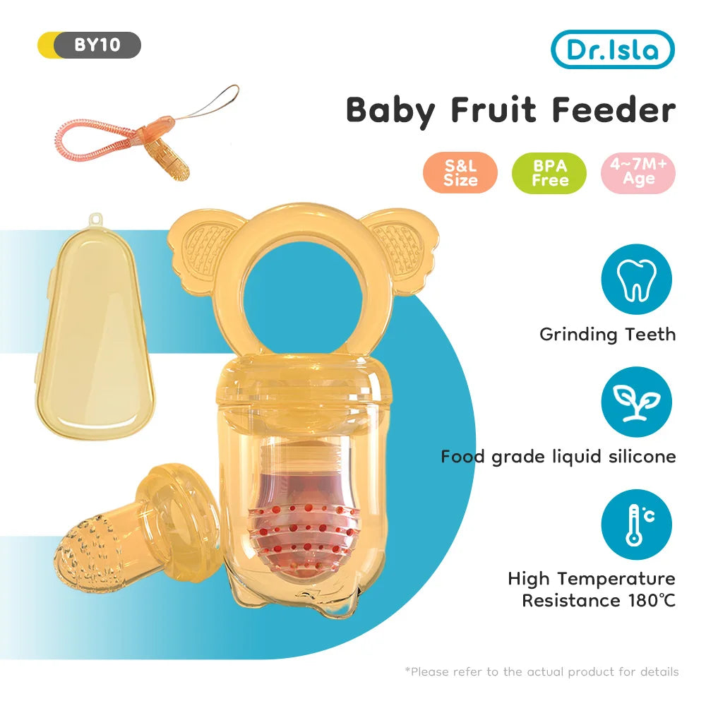 Silicone Baby Fruit Feeder β Safe Self-Feeding Pacifier for 4+ Months