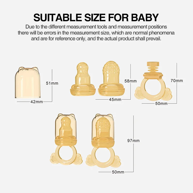 Silicone Baby Fruit Feeder β Safe Self-Feeding Pacifier for 4+ Months