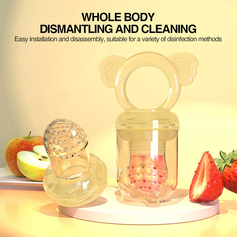 Silicone Baby Fruit Feeder β Safe Self-Feeding Pacifier for 4+ Months