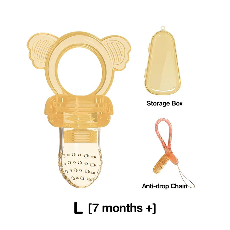 Silicone Baby Fruit Feeder β Safe Self-Feeding Pacifier for 4+ Months