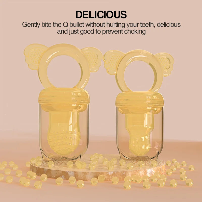Silicone Baby Fruit Feeder β Safe Self-Feeding Pacifier for 4+ Months