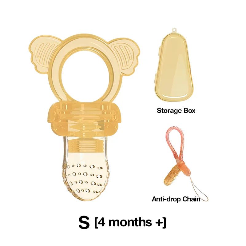 Silicone Baby Fruit Feeder β Safe Self-Feeding Pacifier for 4+ Months