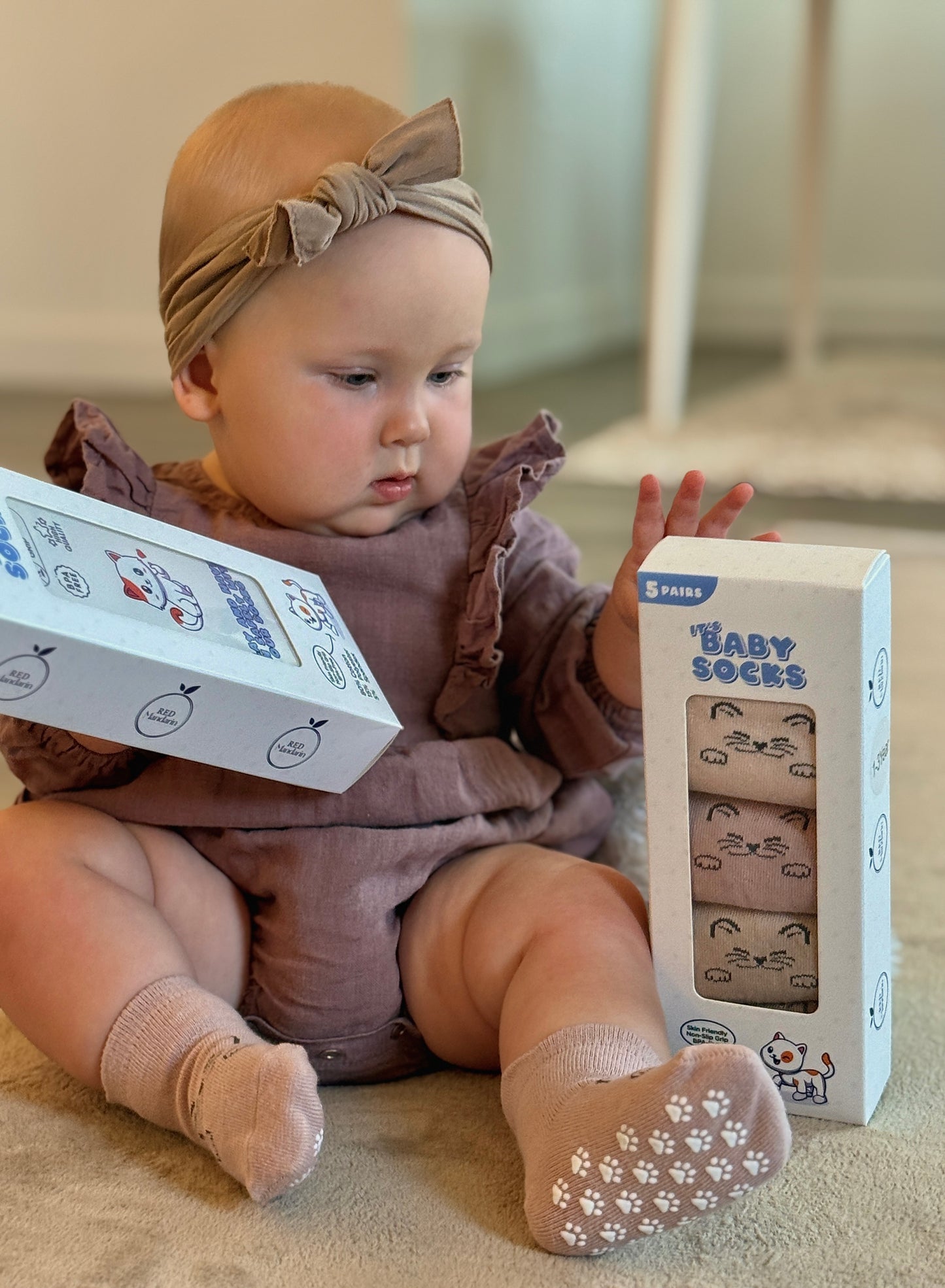 Safe Steps – Non-Slip Soft Cotton Socks for Happy Little Feet (5 & 9 Pack Sets for First Steps & Adventures)