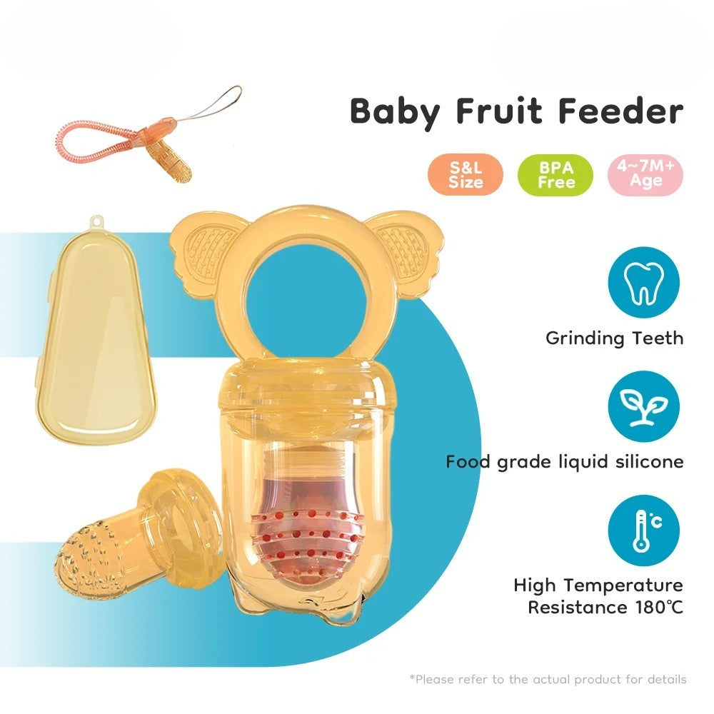 Silicone Baby Fruit Feeder — Safe Self-Feeding Pacifier for 4+ Months