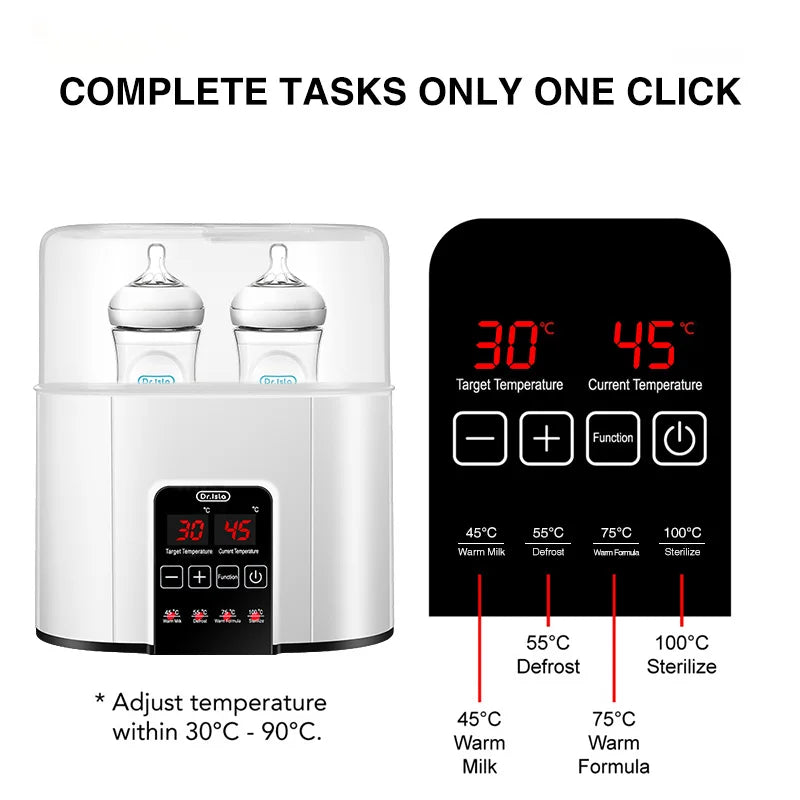 Baby Bottle Warmer & Sterilizer 2-in-1  – Fast, Safe Milk Heating with Precision Temperature Control for Efficient Feeding