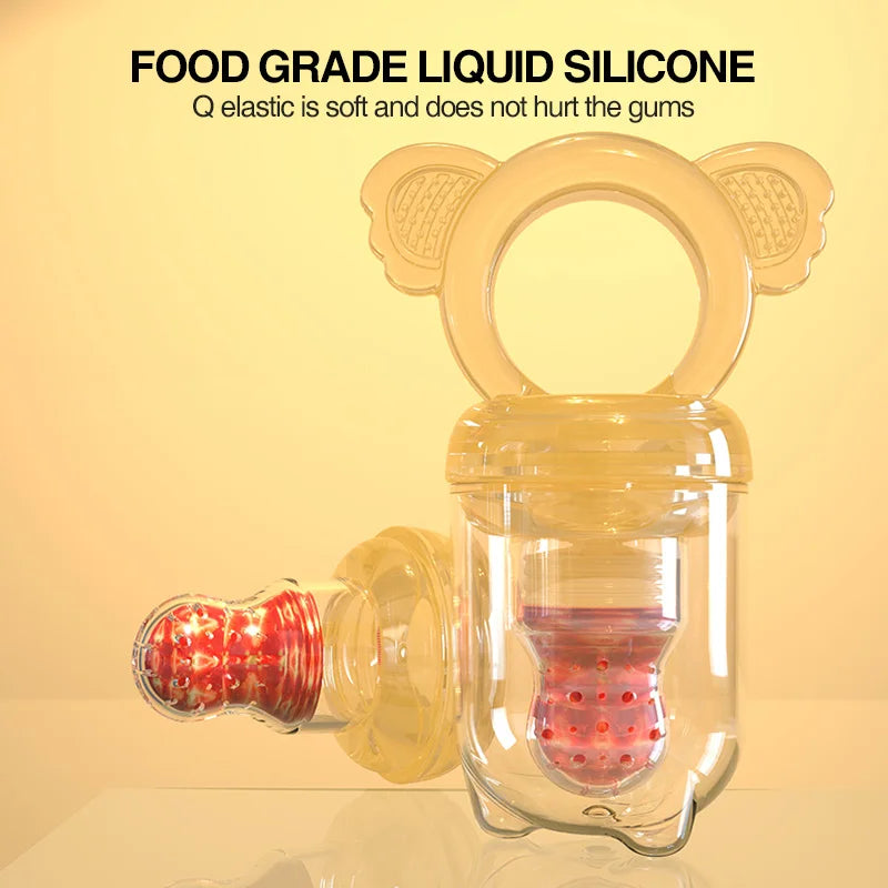 Silicone Baby Fruit Feeder — Safe Self-Feeding Pacifier for 4+ Months
