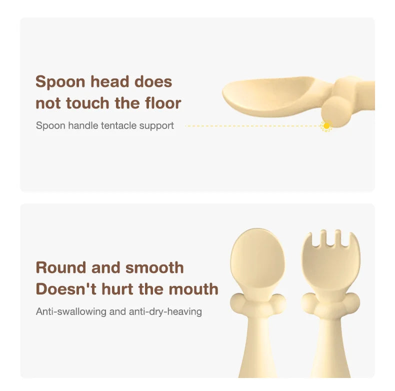 Baby Silicone Feeding Set – BPA-Free Suction Bowl, Bib, Spoon, Fork, Cup & Plate – Safe & Easy to Clean