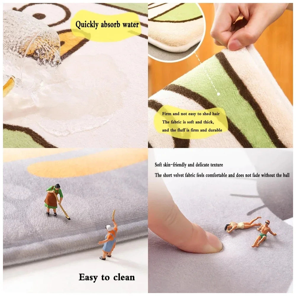 🎄 Holiday Anti-Slip Floor Mat – Christmas Door Mat, Cozy Flannel, Non-Slip Backing, Machine Washable