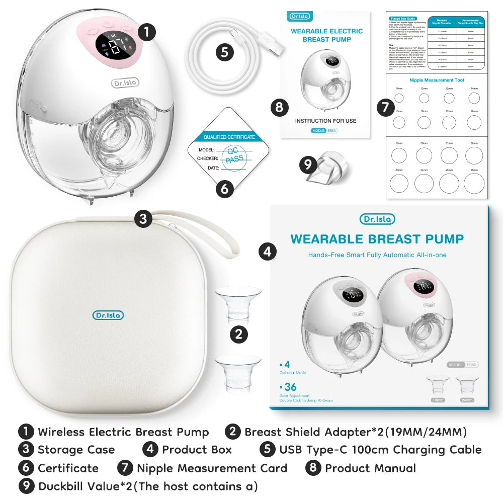 Wearable Electric Pump – Comfortable, Portable & Hands-Free Design for Everyday Use