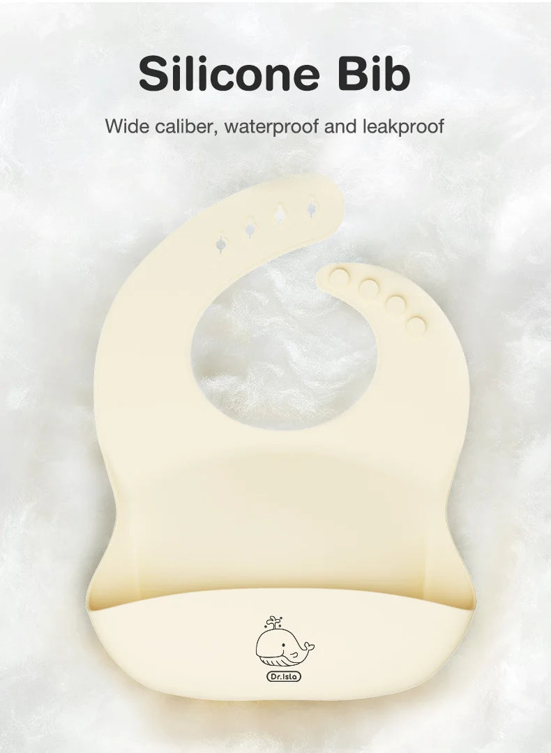 Baby Silicone Feeding Set – BPA-Free Suction Bowl, Bib, Spoon, Fork, Cup & Plate – Safe & Easy to Clean