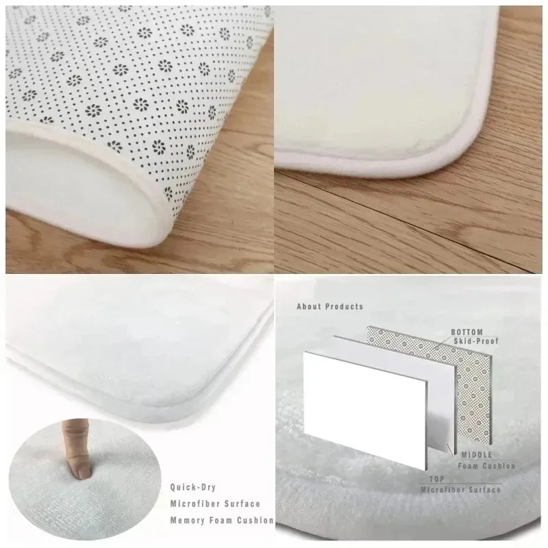 🎄 Holiday Anti-Slip Floor Mat – Christmas Door Mat, Cozy Flannel, Non-Slip Backing, Machine Washable