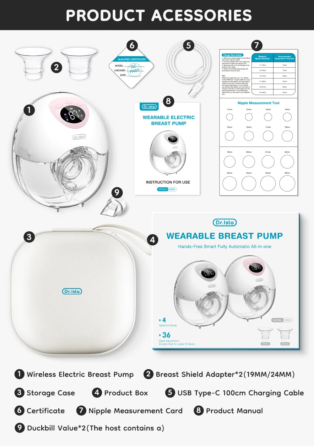 Wearable Electric Pump – Comfortable, Portable & Hands-Free Design for Everyday Use